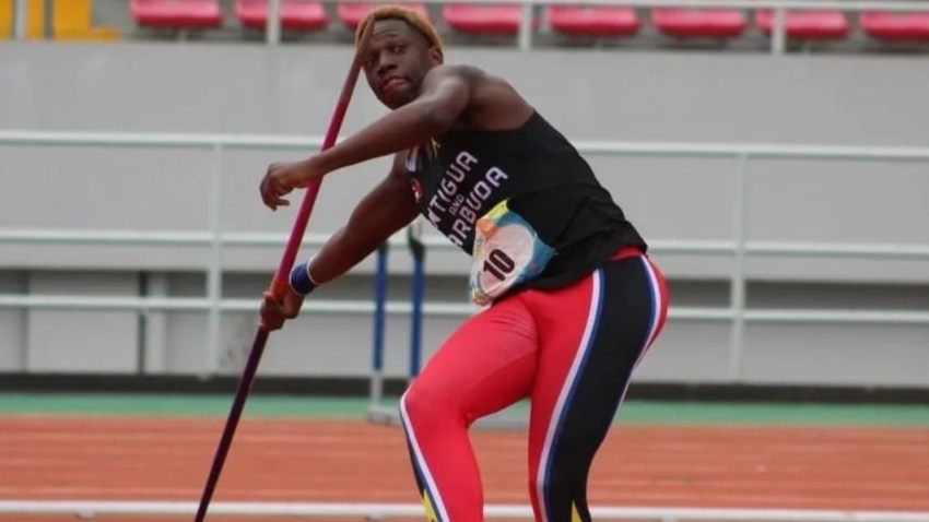 CARIFTA Games Javelin Event. Maleik Francis from Antigua and Barbuda secures the gold medal. Photo Credit: CARIFTA Games Grenada 2024 