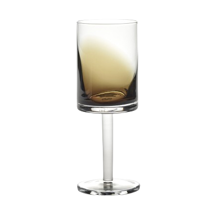 Zuma White Wine Glass, Set of 4 - Stained Amber, $204 by Kelly Wearstler I www.kellywearstler.com