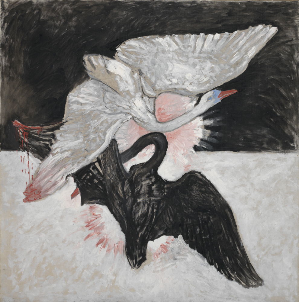 Hilma af Klint, The Swan, The SUW Series, Group IX, No.2, 1914, oil on canvas, HaK 150.  By courtesy of the Hilma af Klint Foundation.  Photo: The Moderna Museet, Stockholm, Sweden. 