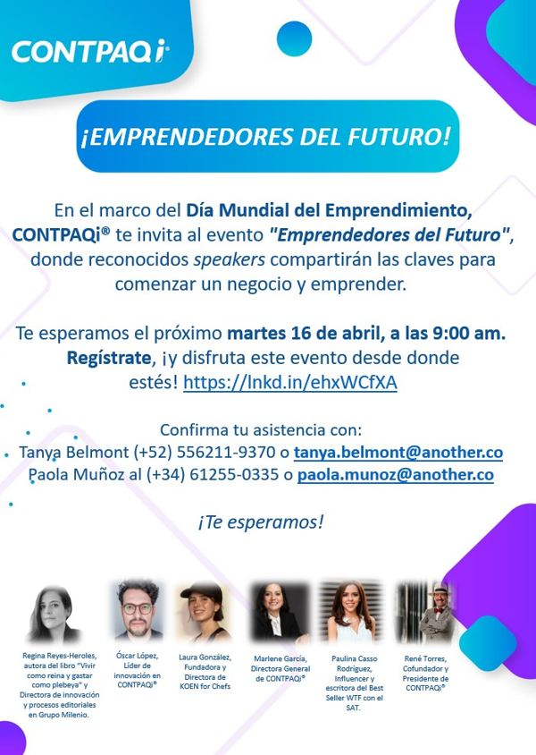 INVITACIÓN - Evento virtual "Emprendedores del Futuro"