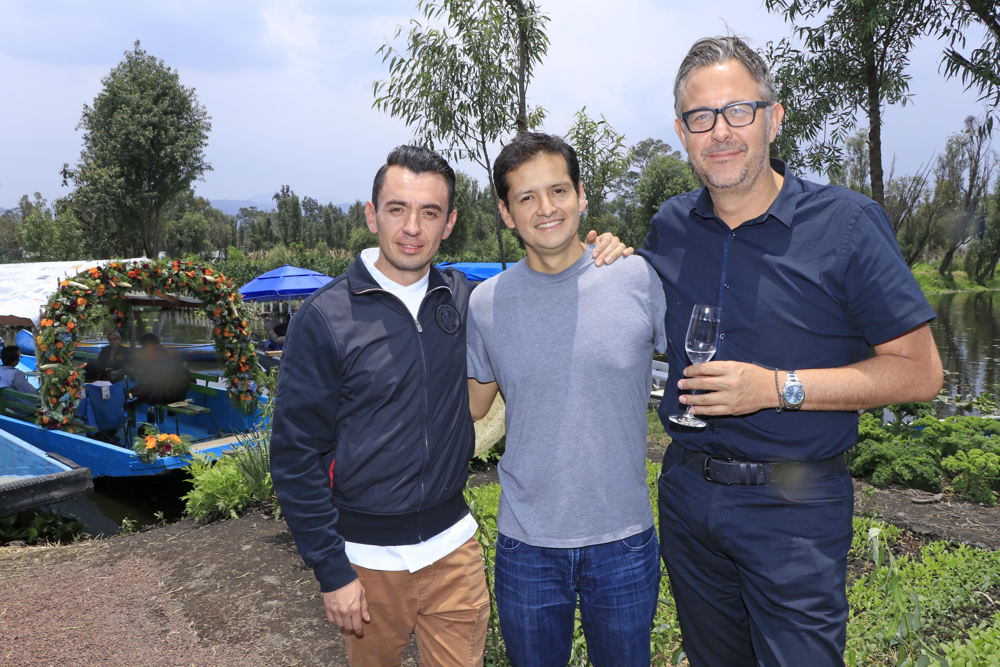 Edgar Nuñez, Jorge Vallejo y Guillermo González Beristain 