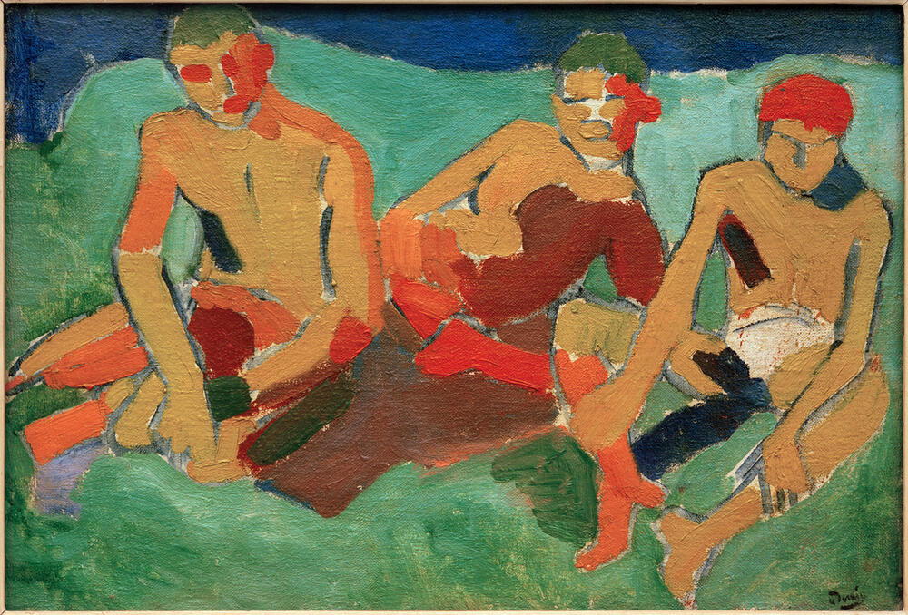 "Three figures sitting on the grass", 1906. André Derain. AKG2354664 © akg-images
