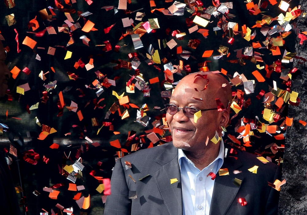 May 24, 2009. South African President Jacob Zuma during the opening of the PanAfrica Mall in Alexandra. AKG10976353 © akg-images / Halden Krog / The Times / Arena Holdings / african.pictures