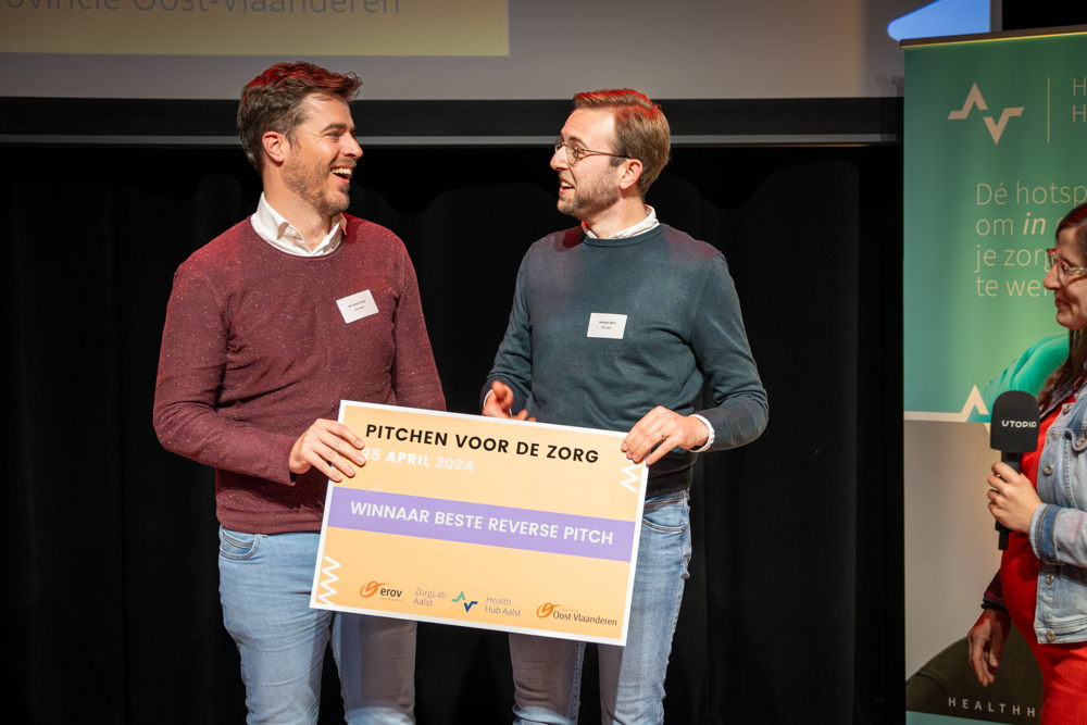 Dries De Smet en Bert Vermeir - winnaars beste reverse pitch