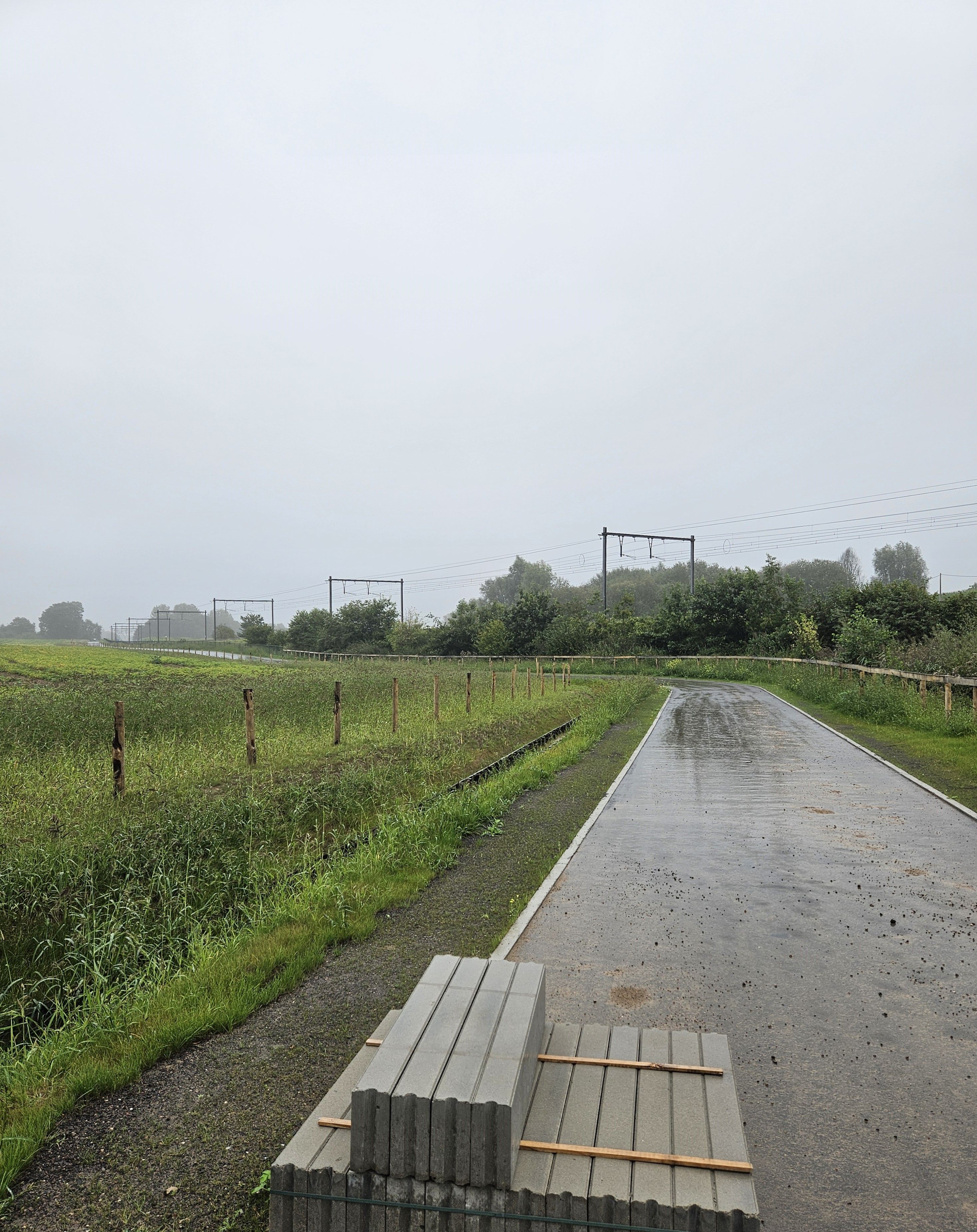 Voorbereidende werken aan de tunnel aan de Mollemseweg.