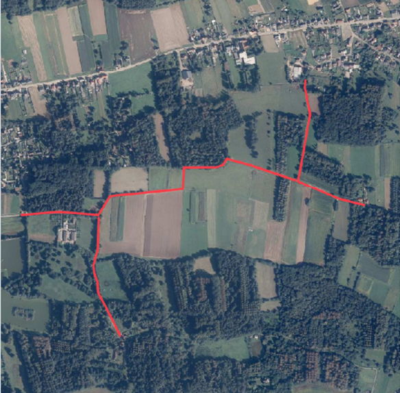 Kaart met ligging van de fietspaden.