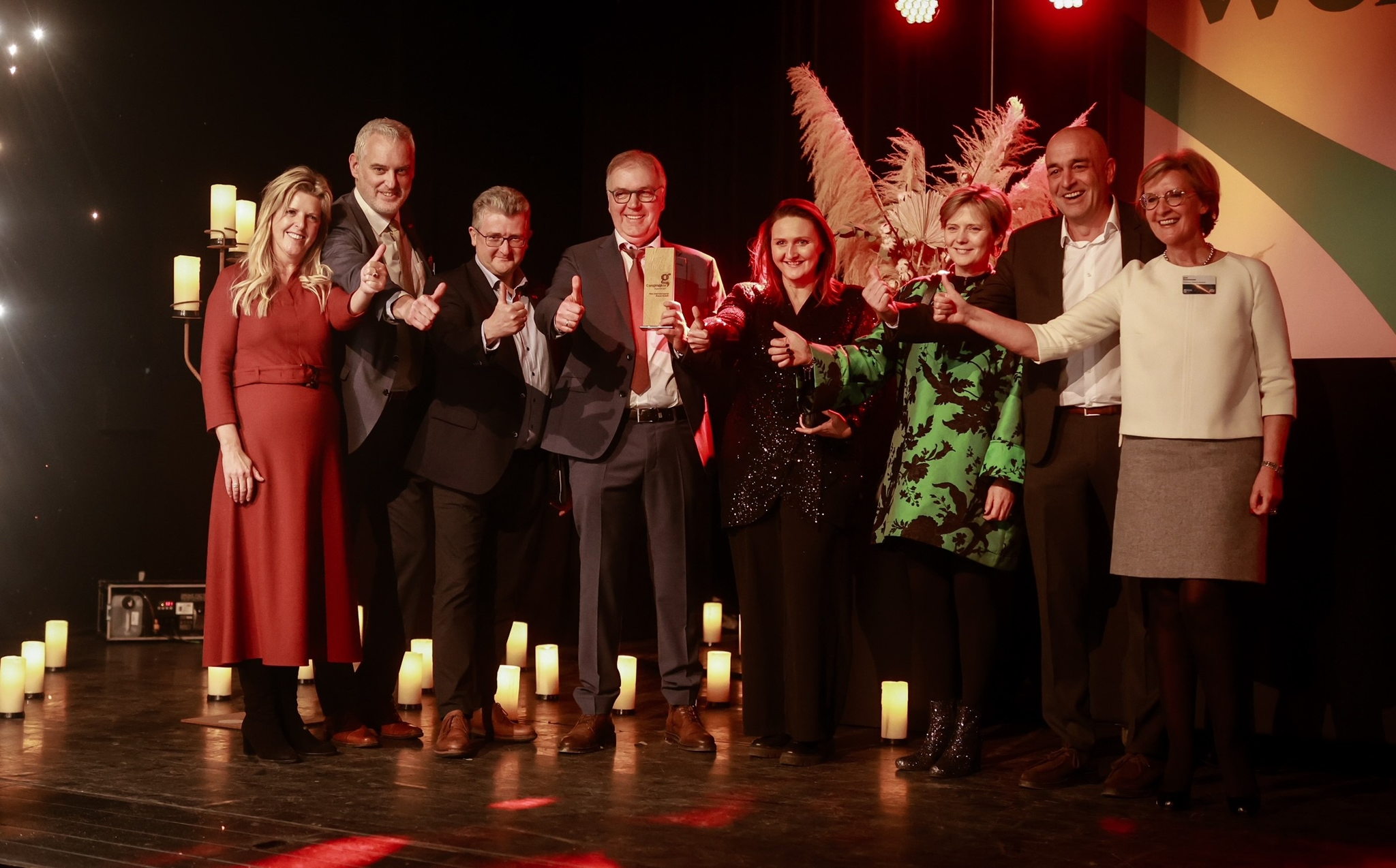 Daniëlle Vanwesenbeeck (voorzitter Voka - KvK Vlaams-Brabant), Christophe De Graef, (burgemeester Diest) Walter Kestens (regiovoorzitter Voka Hageland), Jan Ingels (Tiense Suikerraffinaderij), Gwendolyn Rutten (burgemeester Aarschot), Katrien Partyka (burgemeester Tienen), Kris Claes (gedelegeerd bestuurder Voka -KvK Vlaams-Brabant) en An Schevenels (gedeputeerde provincie Vlaams-Brabant).