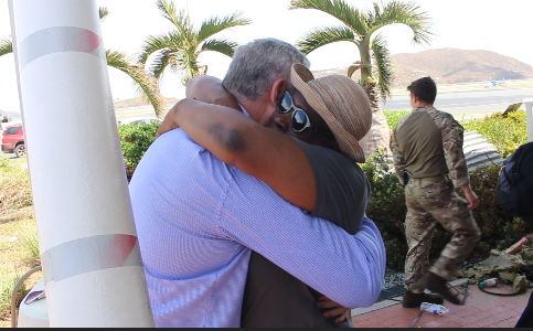 PM of Saint-Lucia the hon. Allen Chastanet visits Tortola after hurricane Irma 