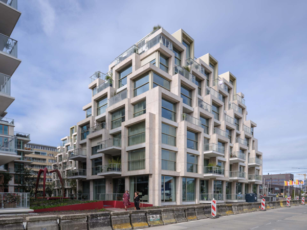 The Grid in Amsterdam by KCAP, a building made out of balconies