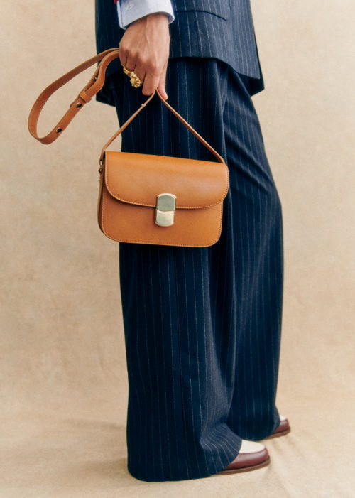 Sézane - Sac Mini MILO Classique Miel Lisse - 335€