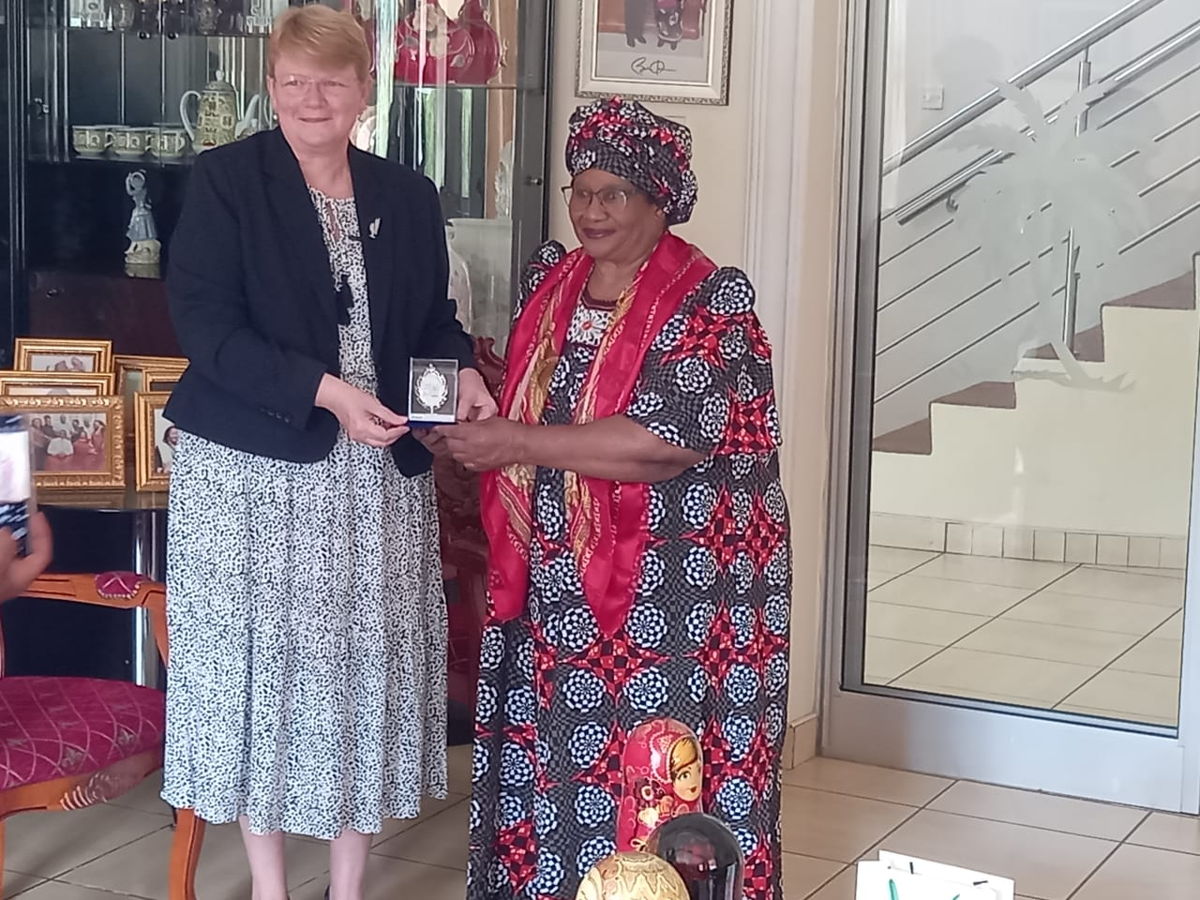Dr Jacqueline Hughes, ICRISAT Director General with Dr Joyce Banda, the former President of Malawi