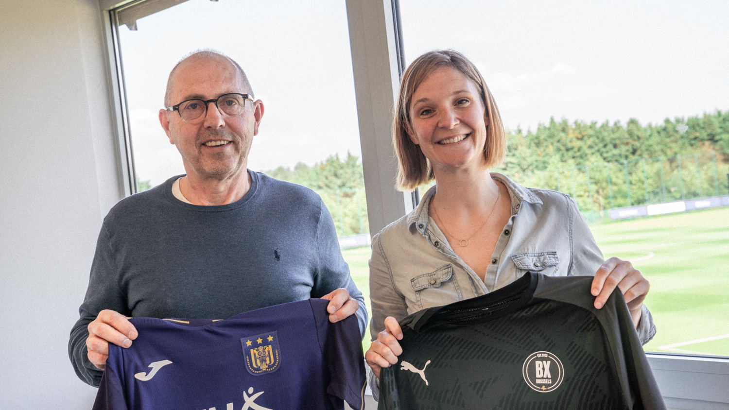 CEO Jos Donvil (RSC Anderlecht) et General Manager Anne-Charlotte Mauroy (BX)