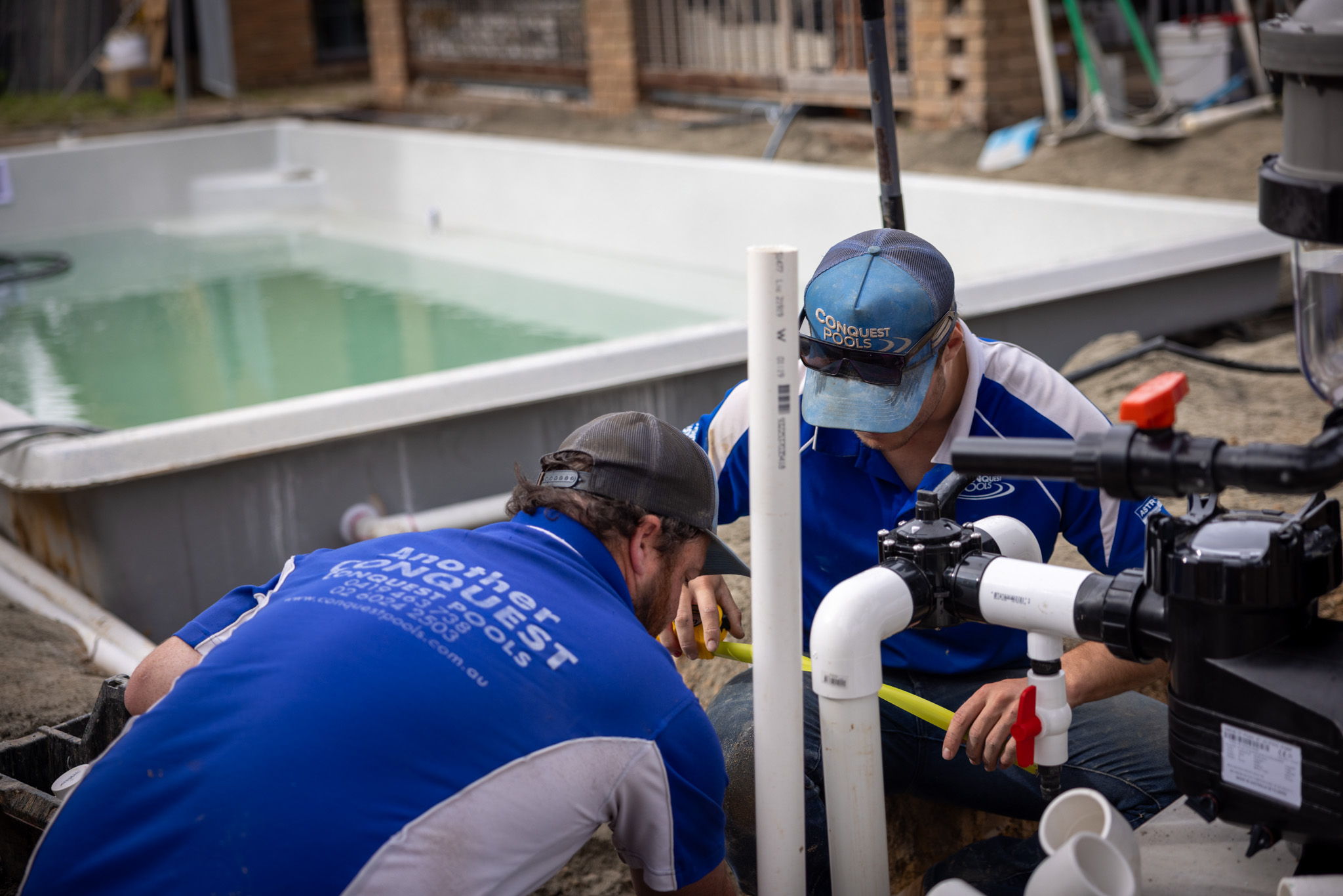 On the job with Conquest Pools Albury Wodonga