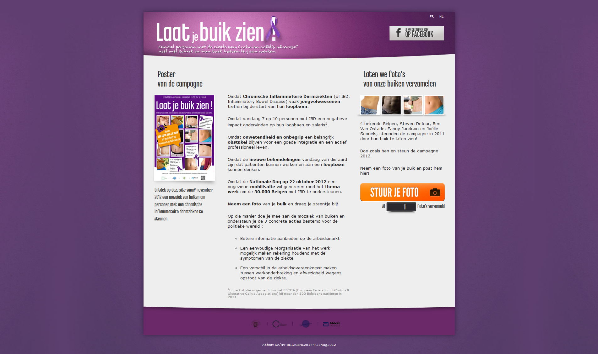 PB: Open brief - Nationale Crohn en colitis dag - 22 oktober 2012