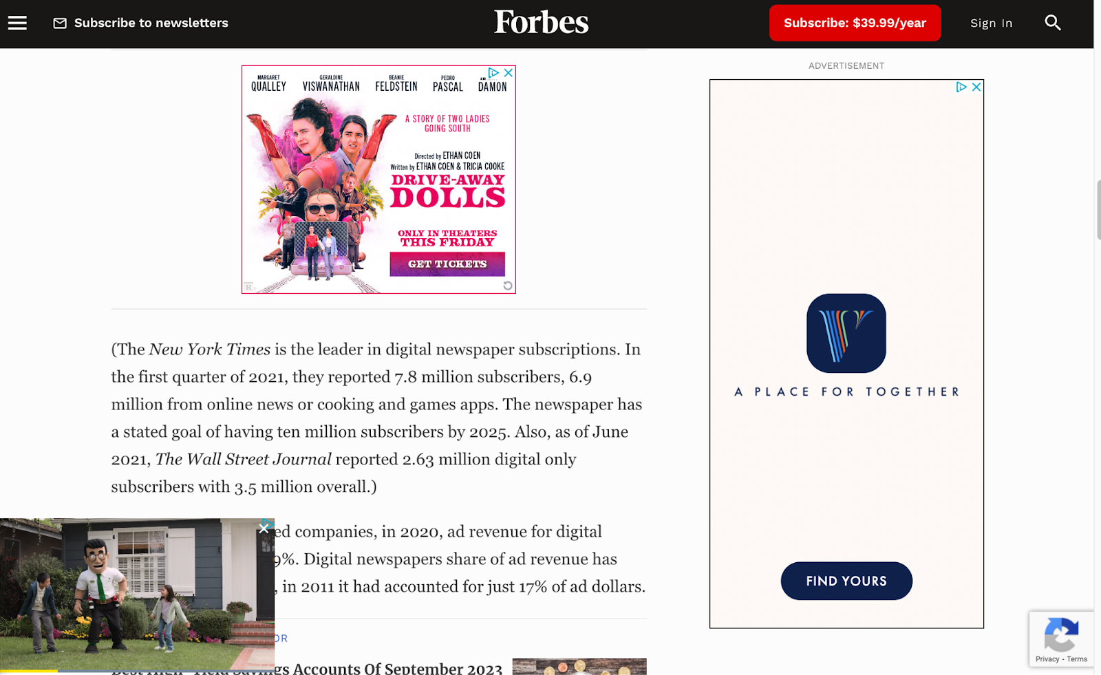 Forbes news article
