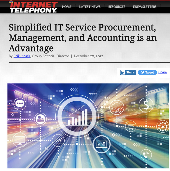 Simplified IT Service Procurement, Management, and Accounting is an Advantage