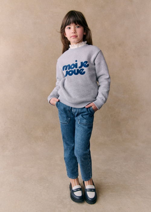 Petit Sézane - Pantalon GABY Denim Délavé