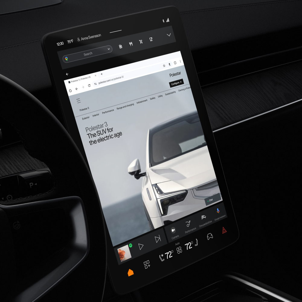 Polestar 3 with Chrome browser 002