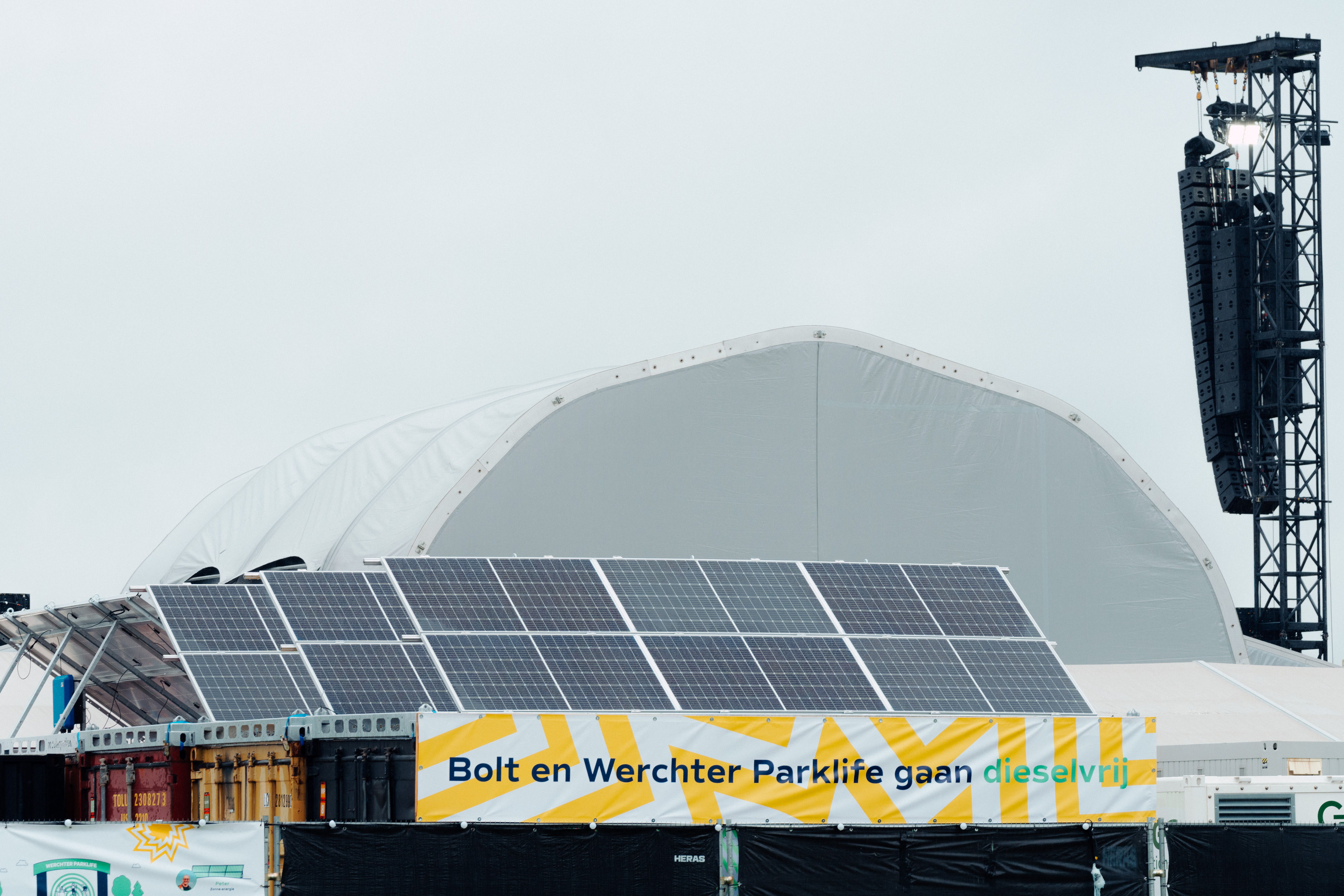 L'installation de Bolt sur le site du Werchter Parklife. (Copyright : Illias Teirlinck)