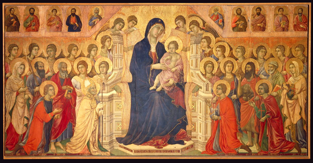 Central panel of the Maesta, 1308-1311, by Duccio di Buoninsegna. AKG7011679 ©akg-images / De Agostini / G. Nimatallah