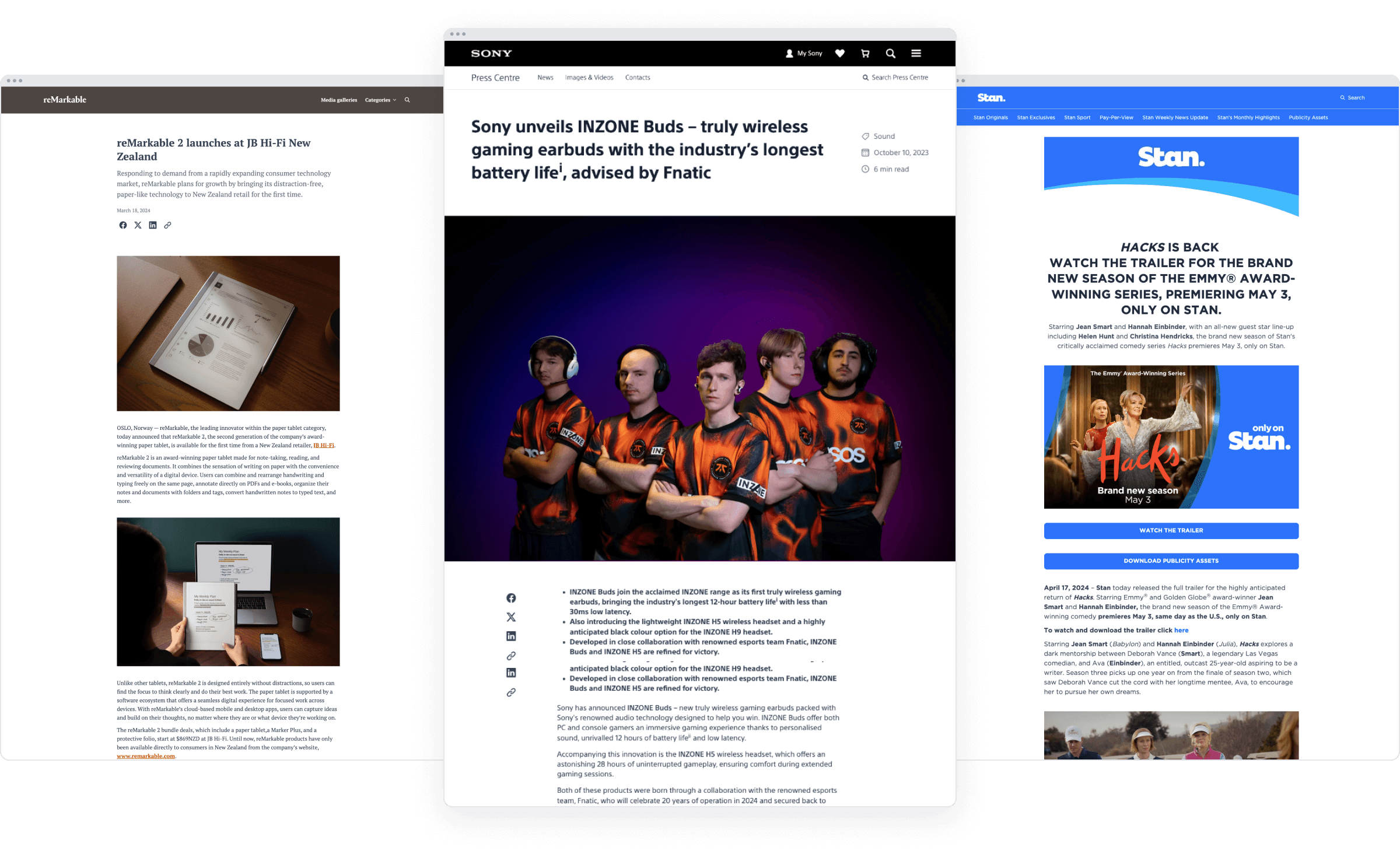 150+ examples of great news releases