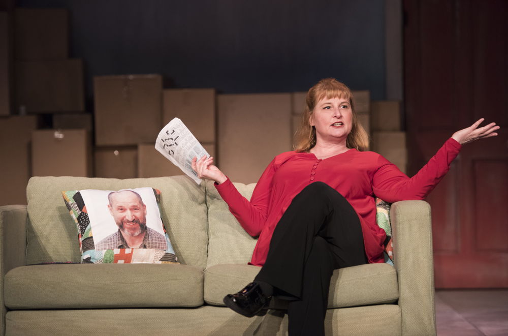 Deborah Williams in the 2016 production of Mom’s the Word: Nest ½ Empty. Set and costume design by Pam Johnson and lighting design by Marsha Sibthorpe. Photo by Emily Cooper