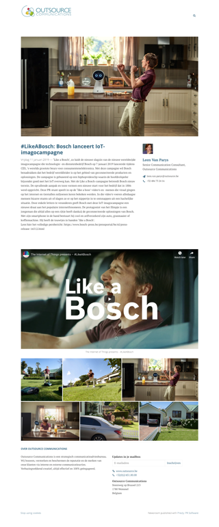 #LikeABosch: Bosch lanceert IoT-imagocampagne
