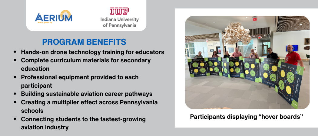 IUP Uncrewed Aircraft Systems Program Trains 18 Pennsylvania Educators in Cutting-Edge Drone Technology