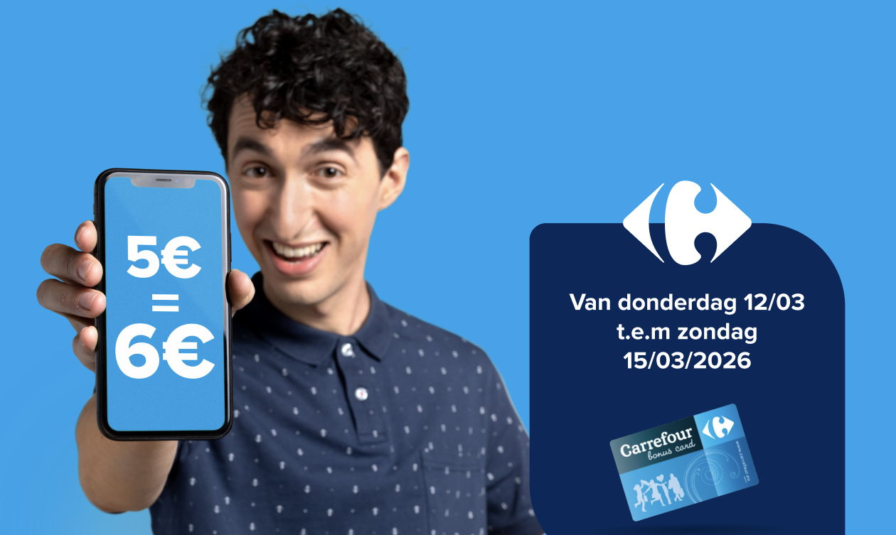 Koopkrachtboost: Carrefour België verhoogt waarde Bonuscheques tijdelijk van 5 naar 6 euro