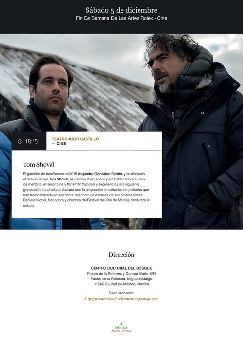 Presentación de Cine con Alejandro González Iñárritu y Tom Shoval