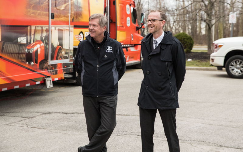 Rob Allison (Kubota) and Tyler Mazereeuw (CFL). Photo credit: Paul Gauthier