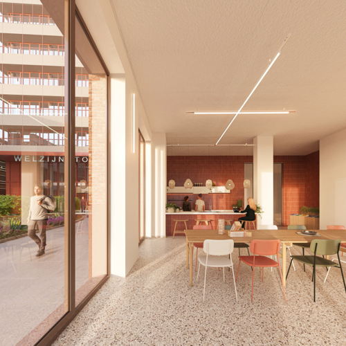 Ontwerpbeeld - gemeenschappelijke ruimte St. Raf