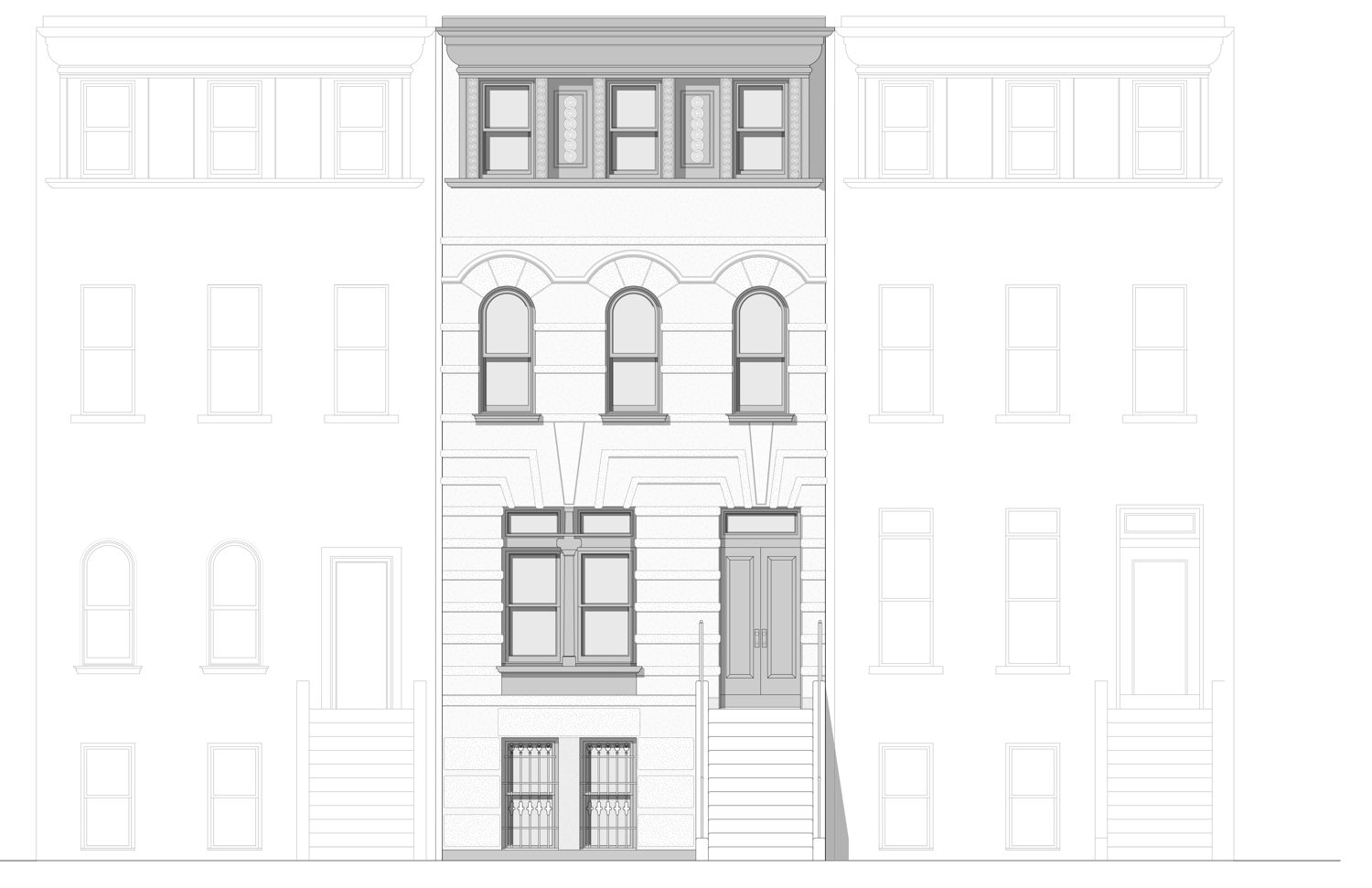 Front Elevation, Courtesy Frederick Tang Architecture