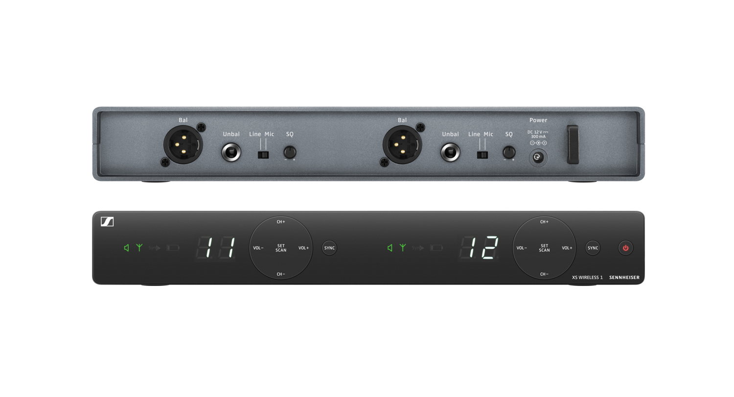 Sennheiser’s XS Wireless 1 Series will be
expanded with the new EM-XSW 1 DUAL
two-channel receiver. It is available as a
separate unit or included in the XSW 1-835
DUAL and the XSW 1-825 DUAL Sets