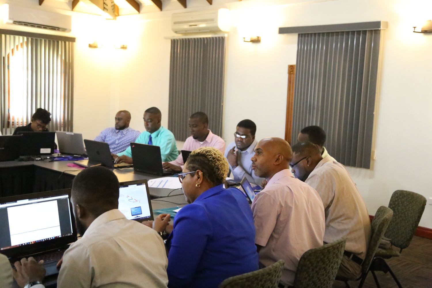 IT managers of the Eastern Caribbean participating to the training on the Clinical Management System
