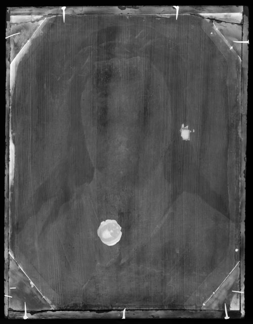 ‘Christus met doornenkroon’ [radiografie], atelier van Dieric Bouts, ca. 1470, M Leuven © KIK-IRPA, Brussel