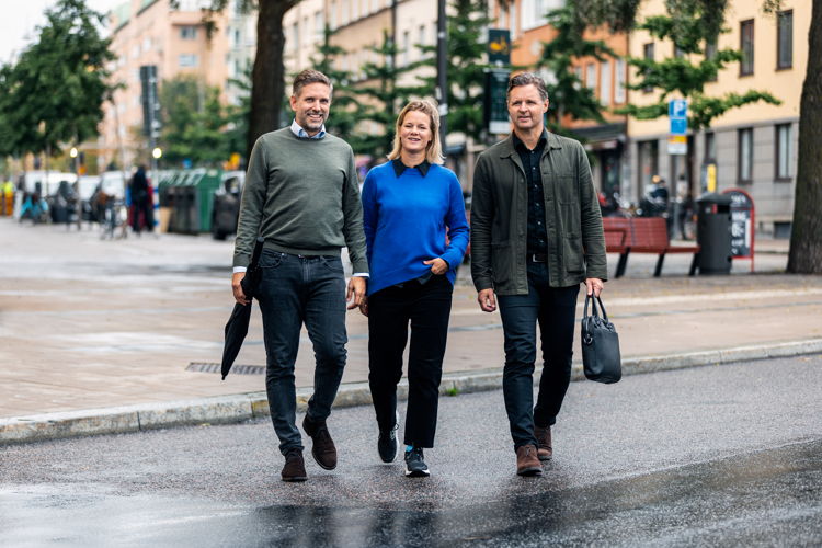 Henrik Segergren (Growth Director iO Nordics), Ann-Sofi Nääs (COO Triggerfish), Jakob Pernvik (CEO Triggerfish)
