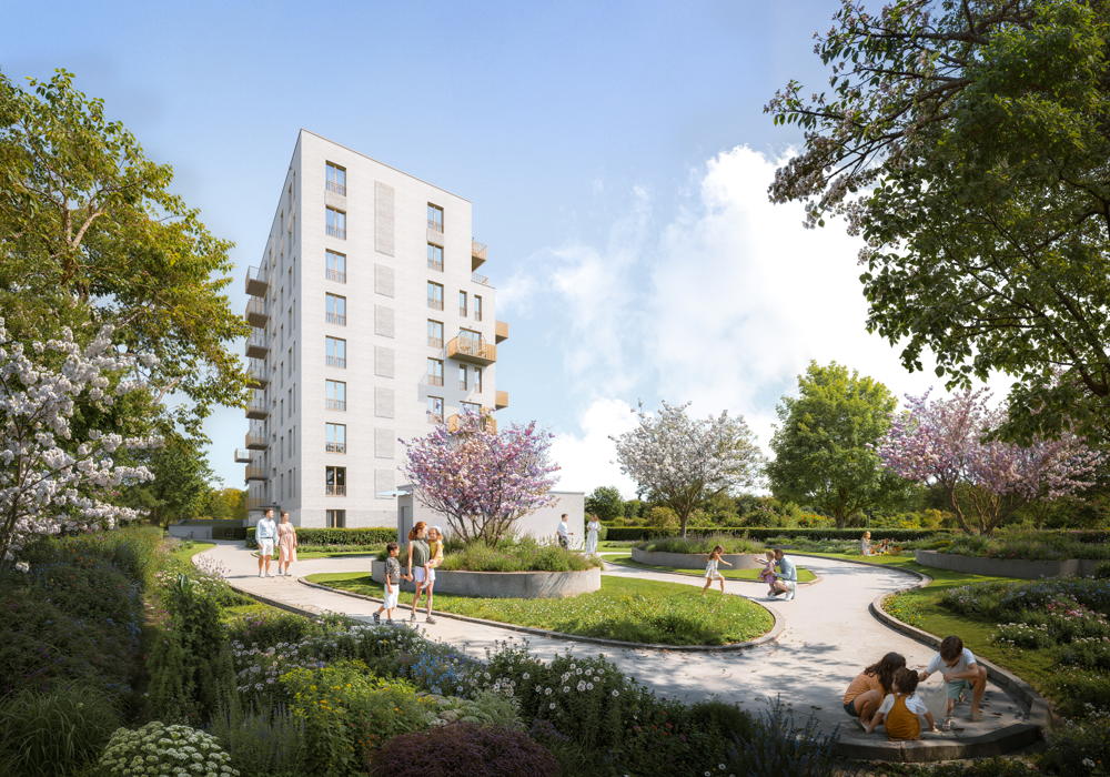 Het nieuwe project 'Wola Vert' in de Poolse hoofdstad Warschau. Foto Ciril