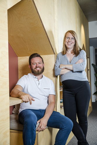 Ellen Baetens en Clovis Six, co-founders van BloomUp