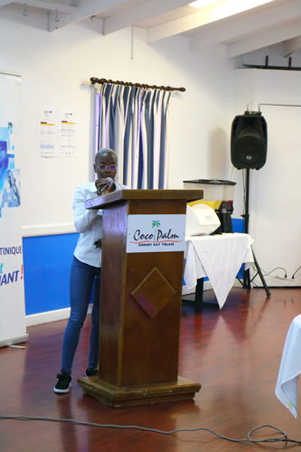 Participant with mentors of the TEECA Caribbean Youth Entrepreneurship Challenge