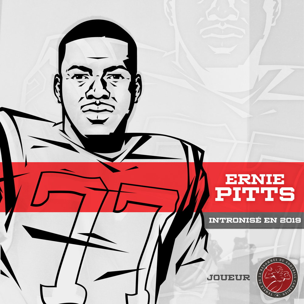 Ernie Pitts, intronisé au Temple de la renommée du football canadien en 2019 dans la catégorie des joueurs. Crédit photo : LCF.ca/Kevin Sousa.