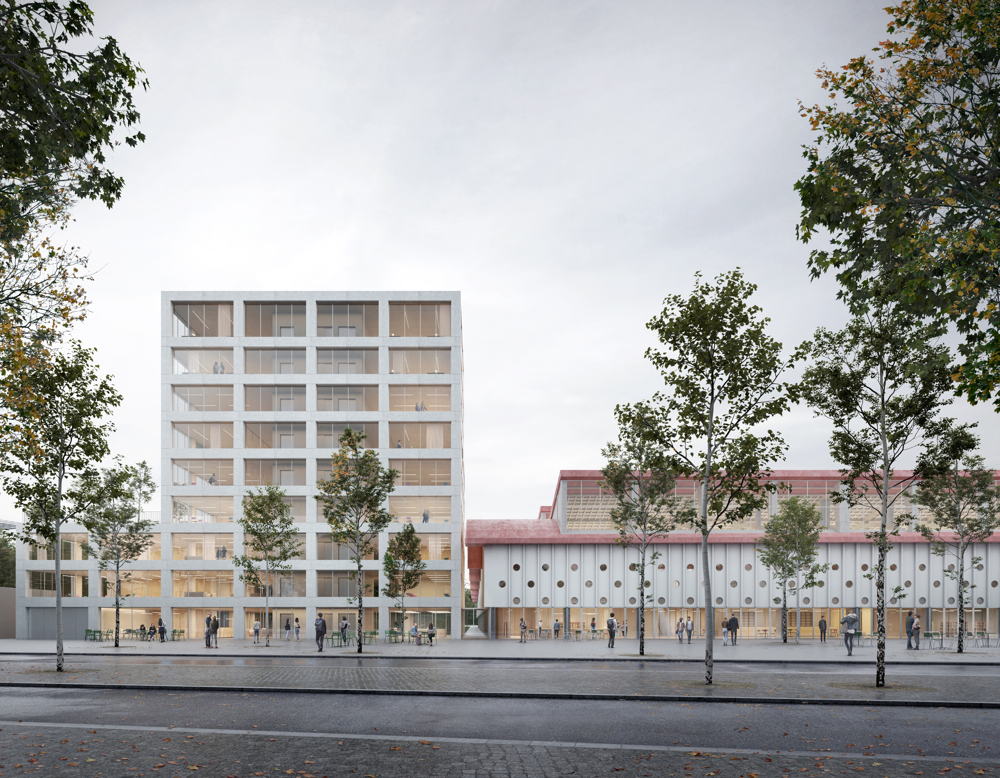Render campus Hallen (exterieur)