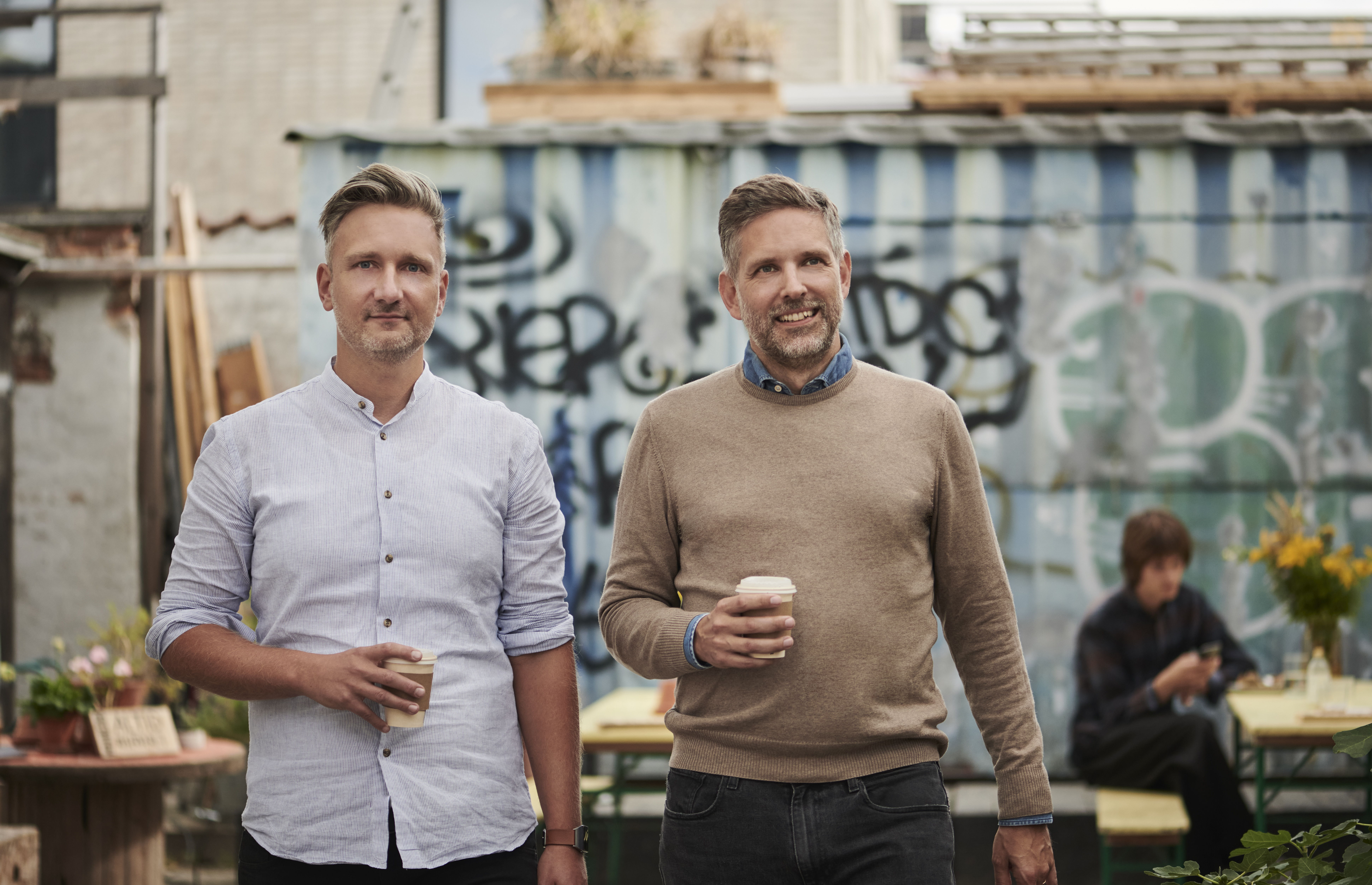 left: Laust Jørgensen, CEO Peytz & Co; right: Henrik Segergren, Growth Director, iO Nordics