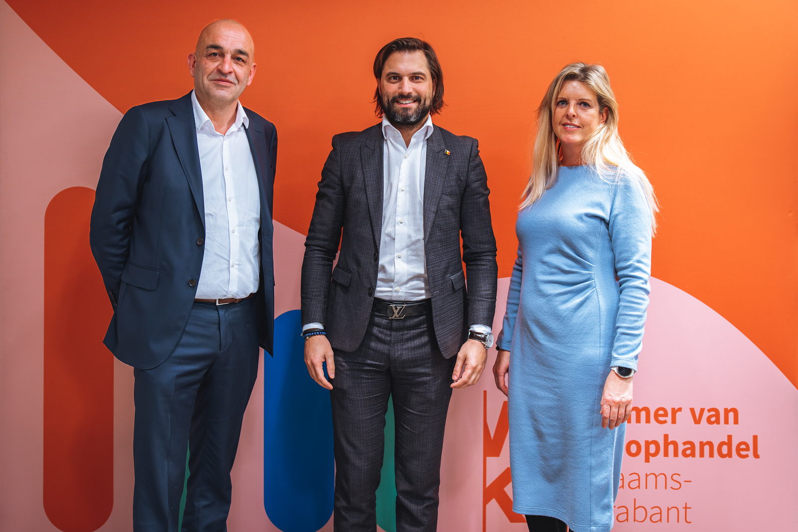 Kris Claes, gedelegeerd bestuurder Voka-KvK Vlaams-Brabant, Georges-Louis Bouchez, voorzitter MR, Daniëlle Vanwesenbeeck, voorzitter Voka-KvK Vlaams-Brabant Kris Claes, gedelegeerd bestuurder Voka-KvK Vlaams-Brabant, Georges-Louis Bouchez, voorzitter MR, Daniëlle Vanwesenbeeck, voorzitter Voka-KvK Vlaams-Brabant