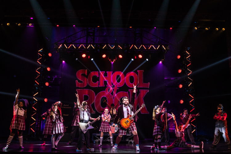 The cast of the School of Rock Tour. © Matthew Murphy.