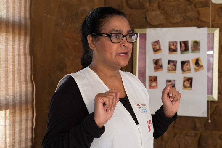 Yolanda Hanning, Doctors Without Borders (MSF) psychologist. Photographer: MSF