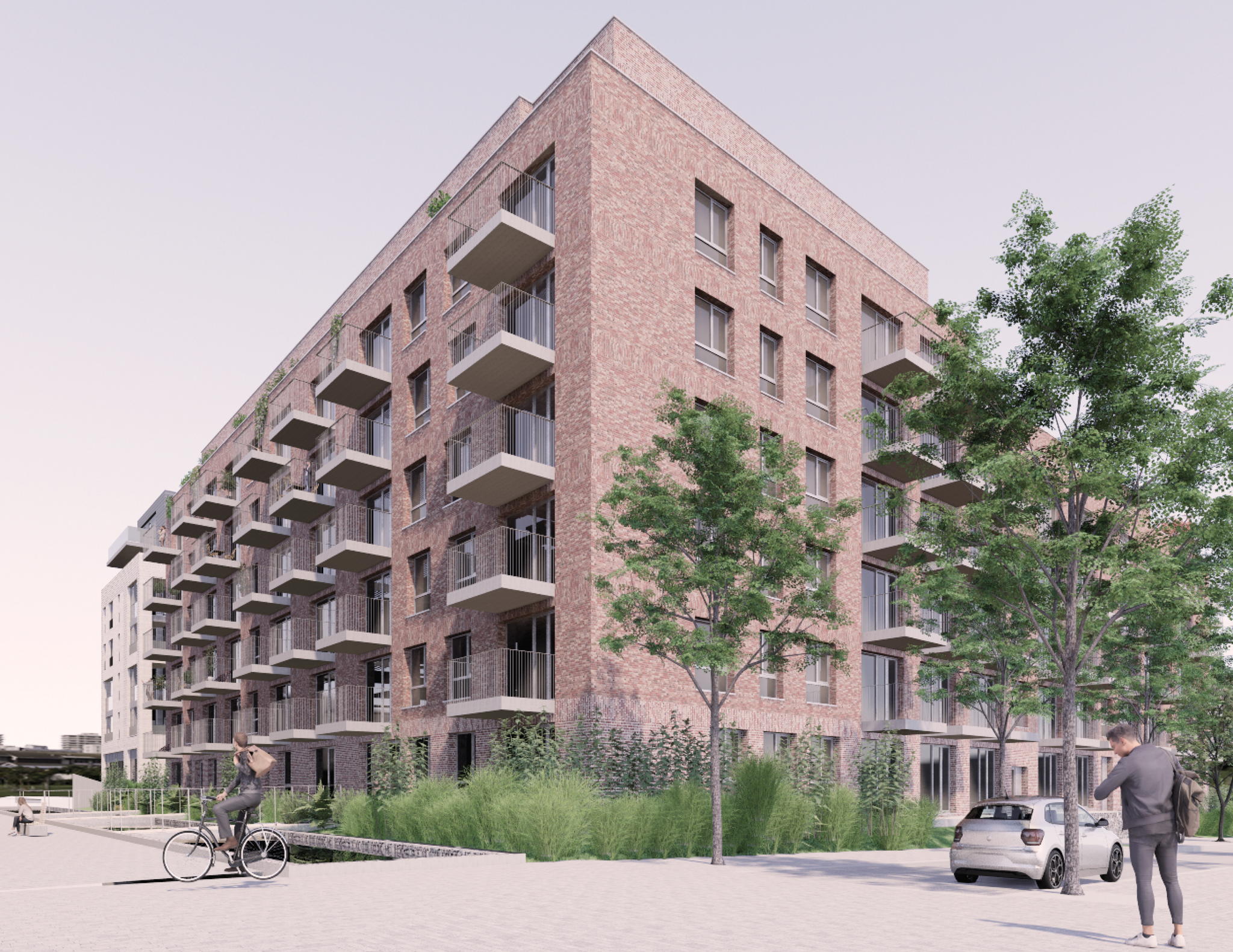 citydev.brussels zorgt voor 107 betaalbare woningen in de wijk Erasmus Gardens in Anderlecht
