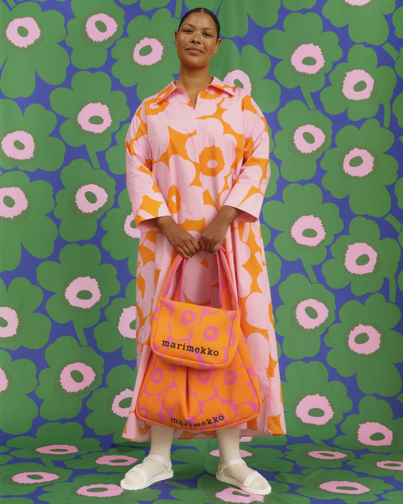Perenna Dress, Knitted Shoulder Bag, & Knitted Bag Large