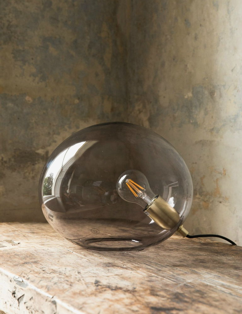 Ostuni Grey Glass Globe Table Lamp
£125.00
