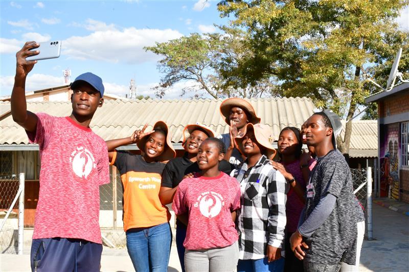 Adolescents enjoying recreational activities and building friendships at Epworth Youth Centre, Harare. Photographer: Frances Cheung| 10/10/2024 | Epworth, Harare